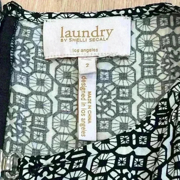 Laundry by Shelli Segal Romper Sleeveless Black and White Design Size 2 - Picture 5 of 12